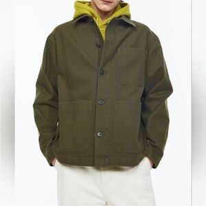 H&M Military style twill jacket sz L